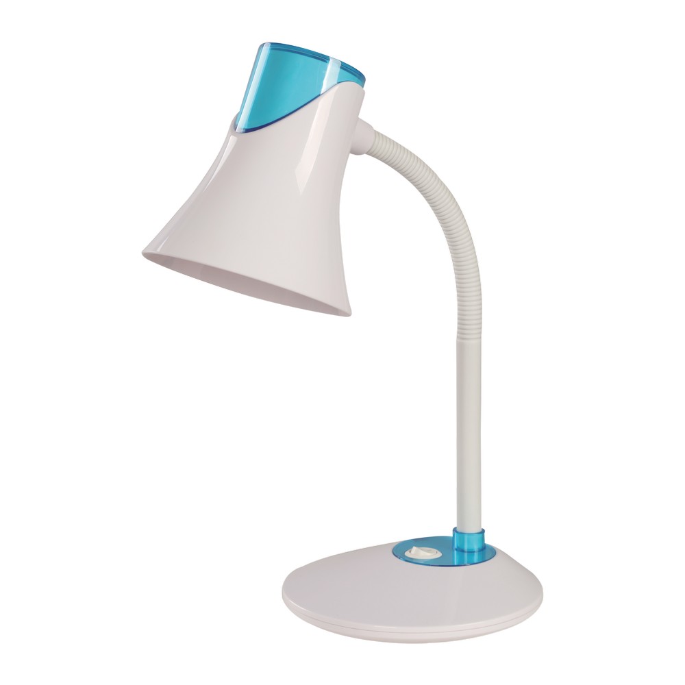 Lámpara de escritorio blanco y azul 1 luz