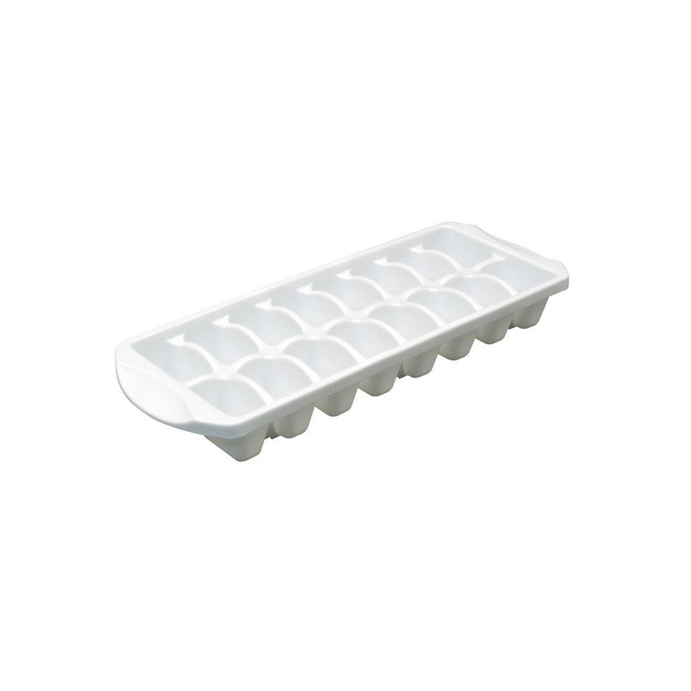 Kitch Bandeja para cubos de hielo blanca de fácil liberación, bandejas para  16 cubos (Paquete de 4), Blanco