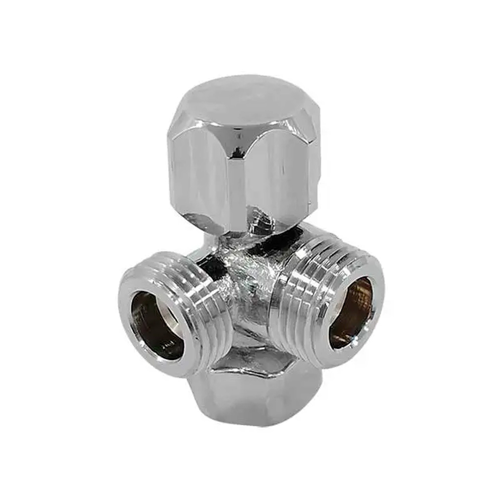 Llave control angular doble 1/2 in x 1/2 in x 1/2 in
