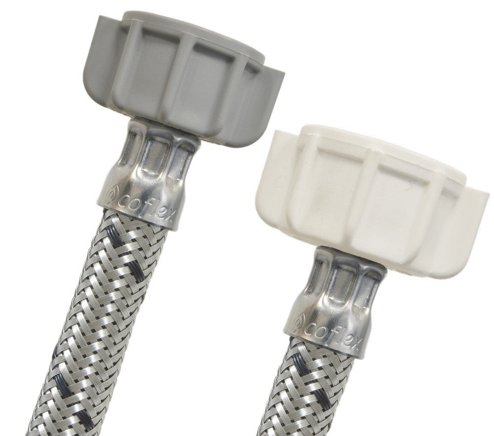 Tubo de abasto acero para fregadero 1-2 pulg am x 1-2 pulg am 40 cm