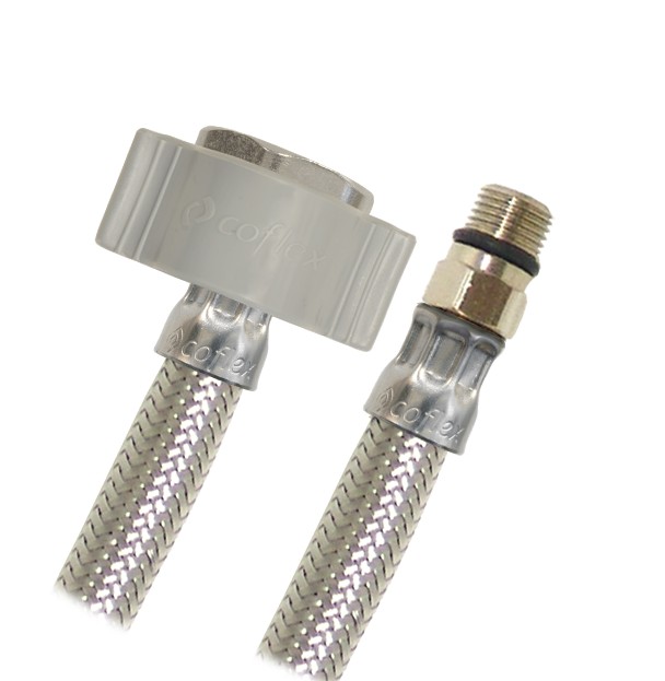 Tubo de abasto acero para lavatorio 1-2 pulg fip x m10 60 cm
