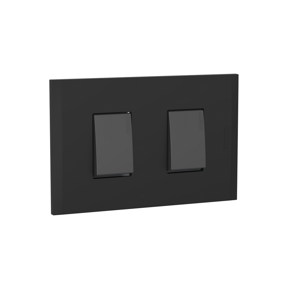 Interruptor doble 3vias negro 15a 120vac