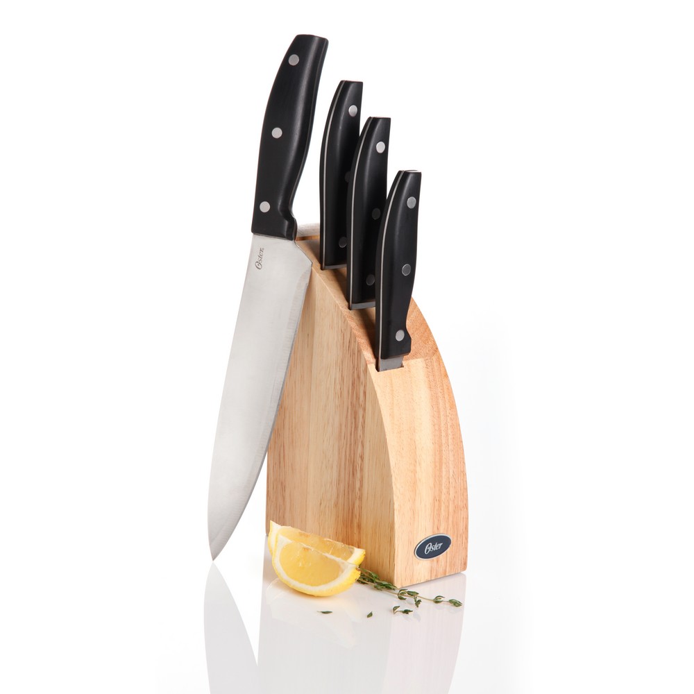 Set de cuchillos con bloque de madera 5 pzas
