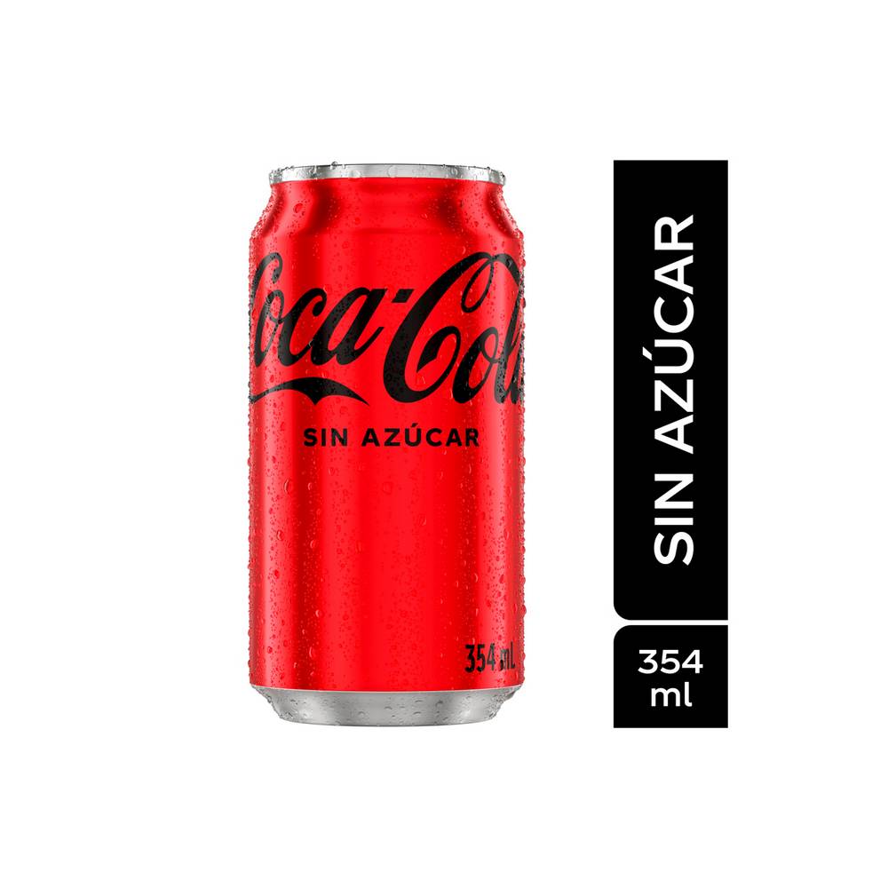 Coca-cola sin azucar lata 354 ml