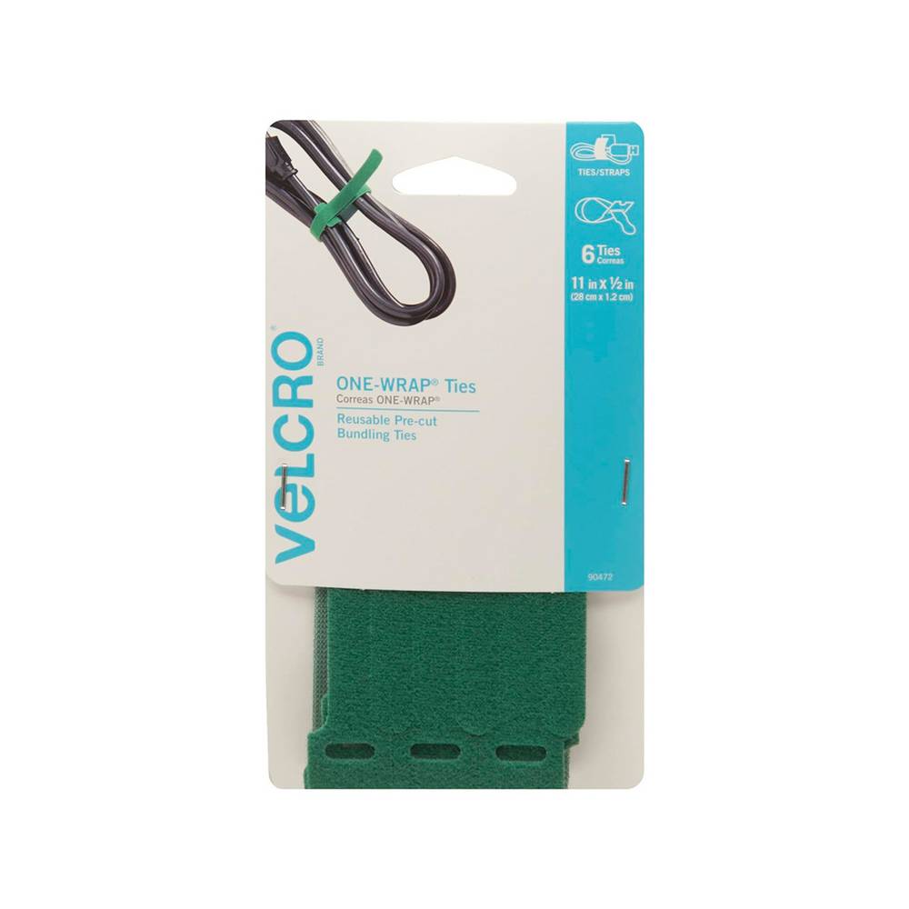 Correa verde de velcro para trabajo 1/2 x 11 in