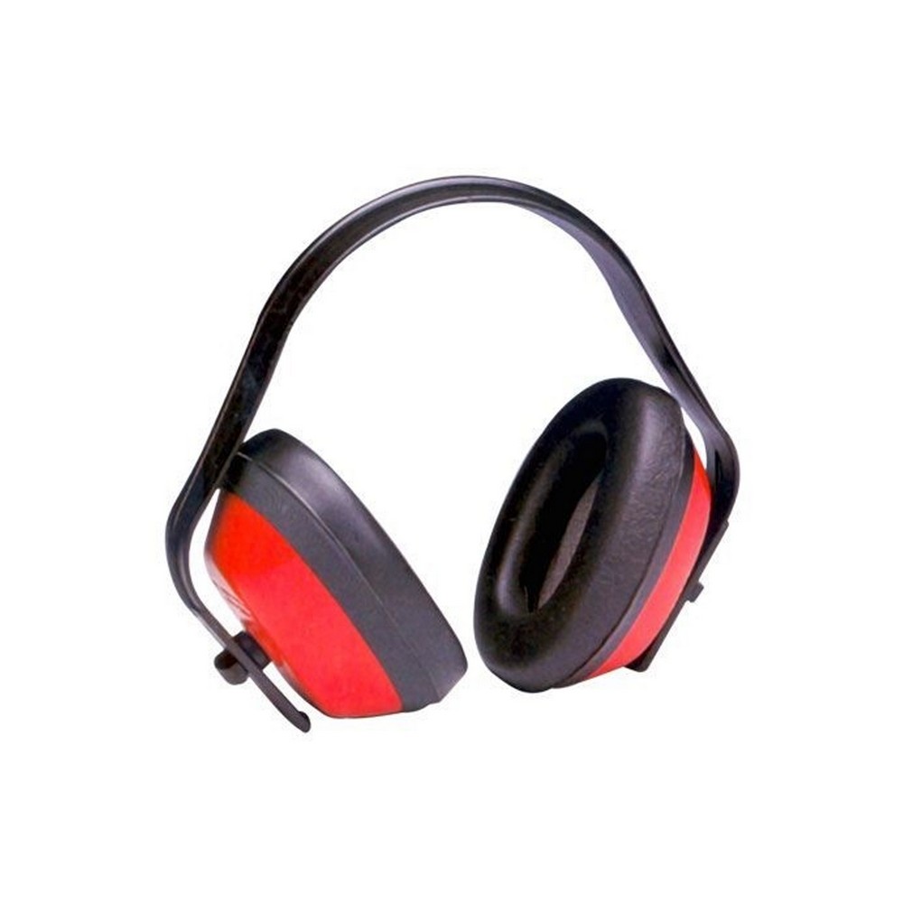 Protector de oidos tipo orejera rojo/negro