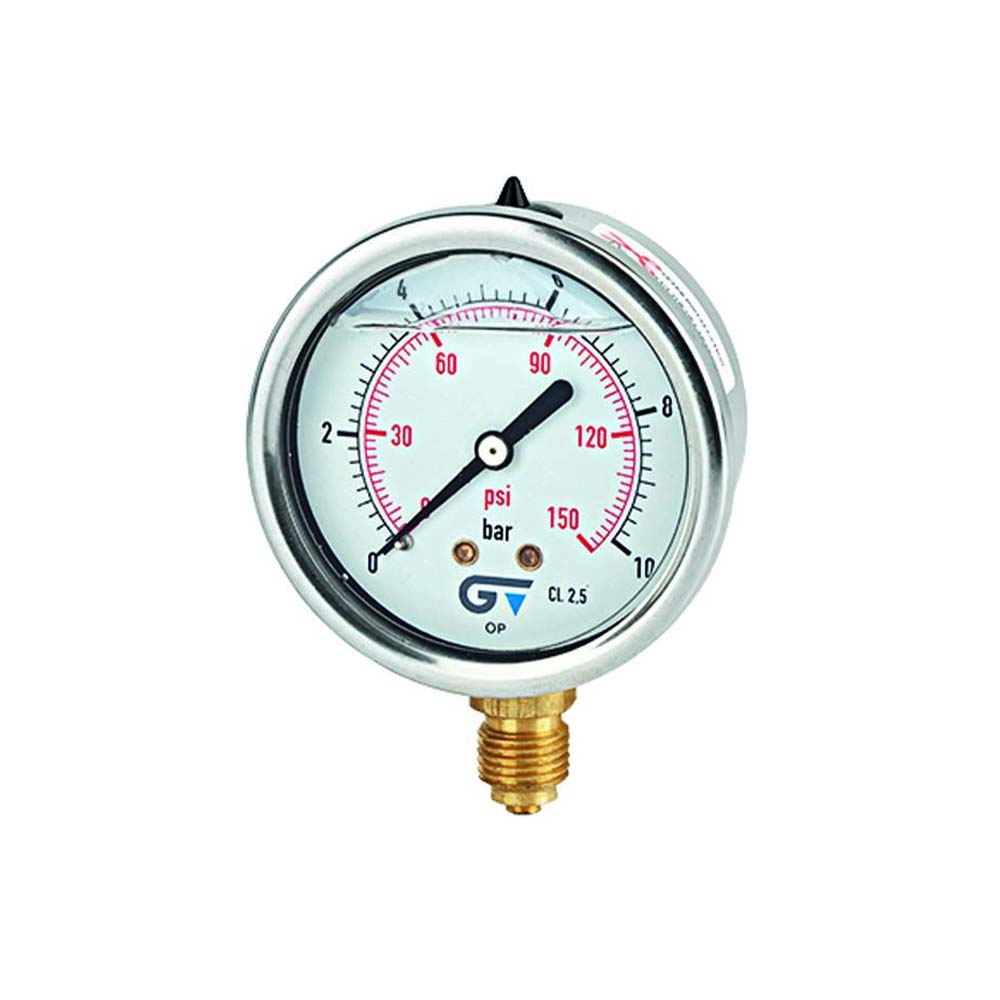 Manómetro glicerina d63 npt 0-16b-0-240 psi