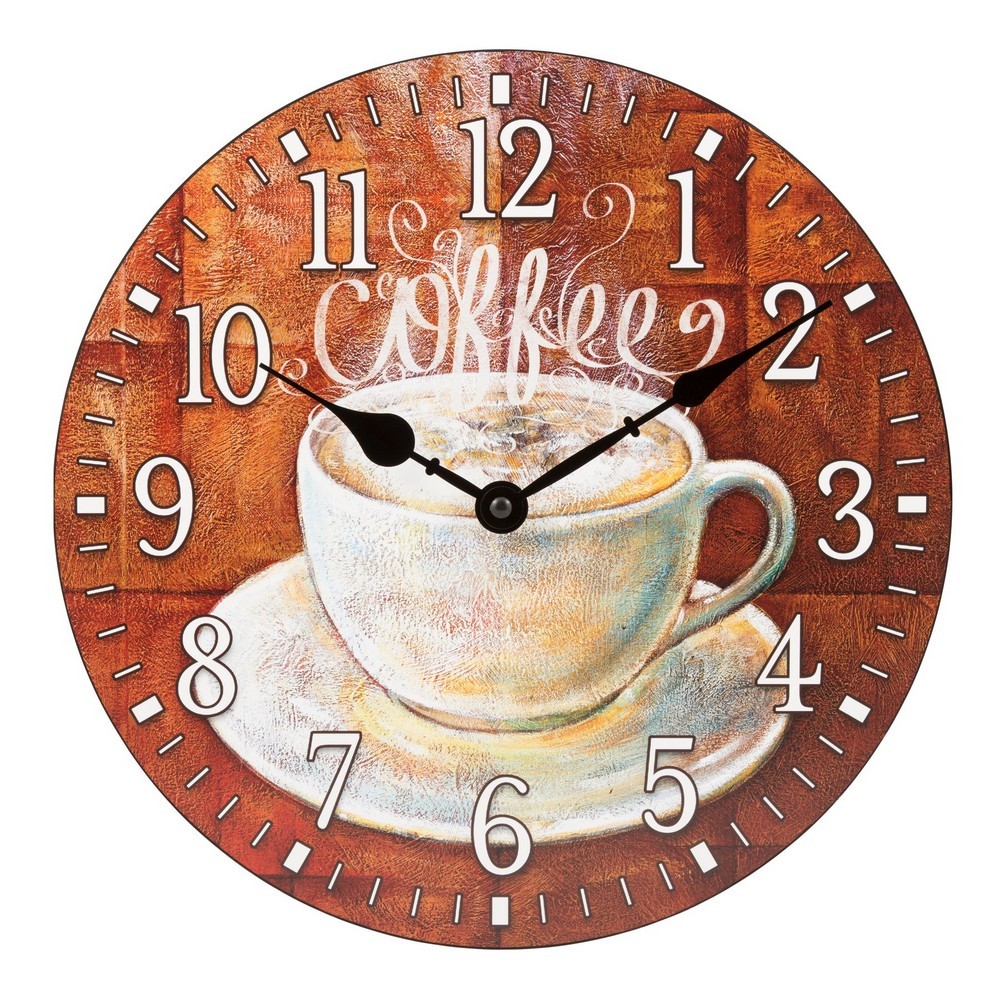 Reloj de pared café 12 in