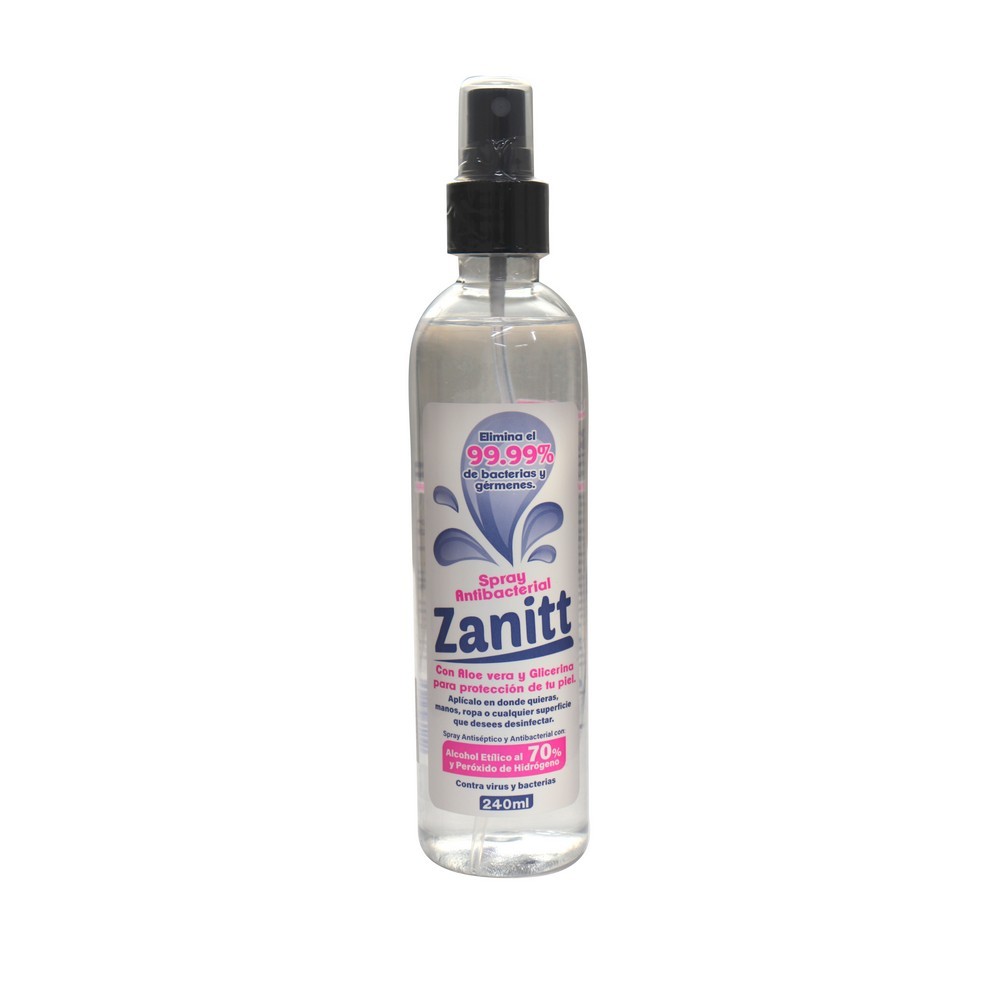 Sanitizante spray antibacterial zanitt 240ml