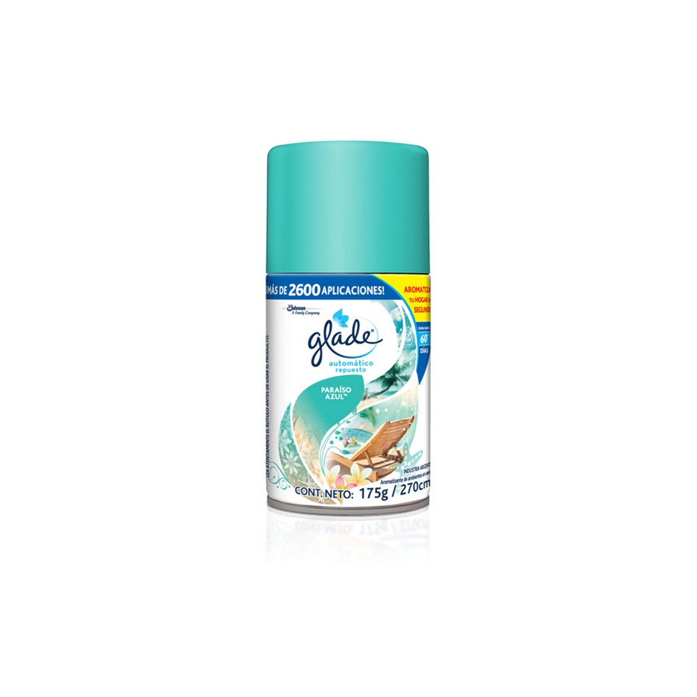 Repuesto para dispensador paraiso azul 270 ml glade