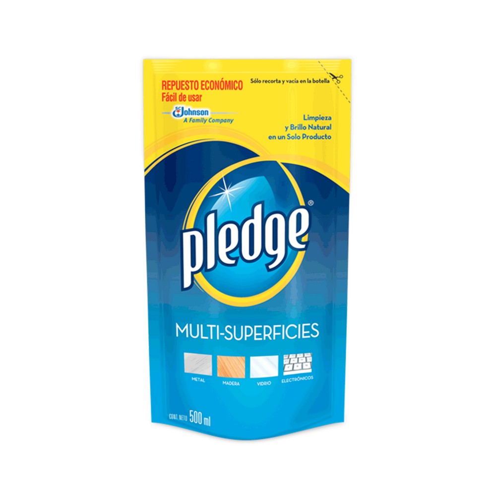 Repuesto limpiador  pledge multisuperficies 500 ml