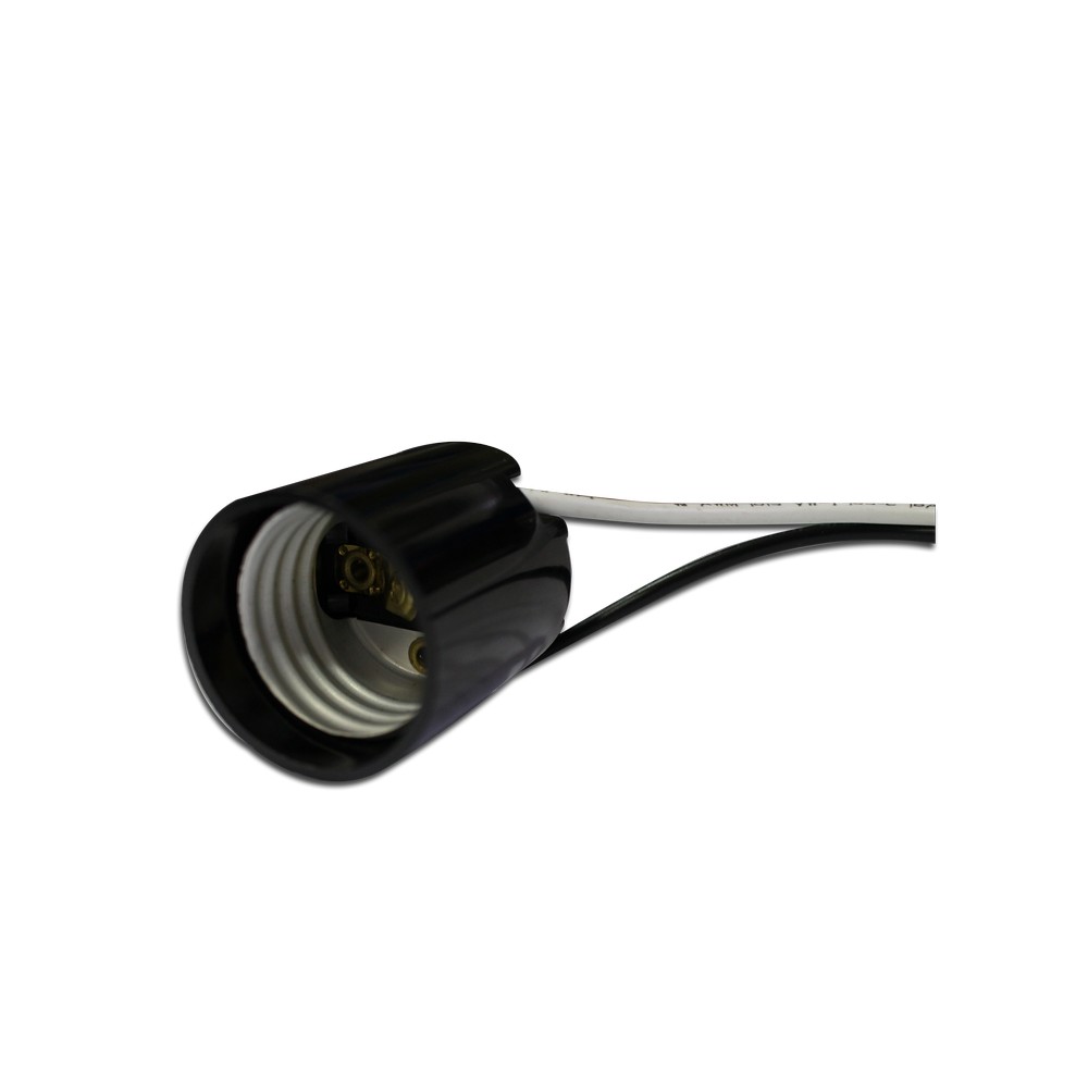 Socket para lámpara e-27 con 1 clip negro