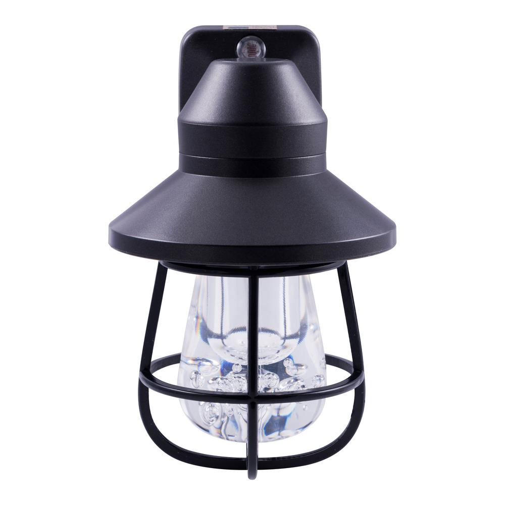 Lampara de noche led negro vintage luz calida g.e