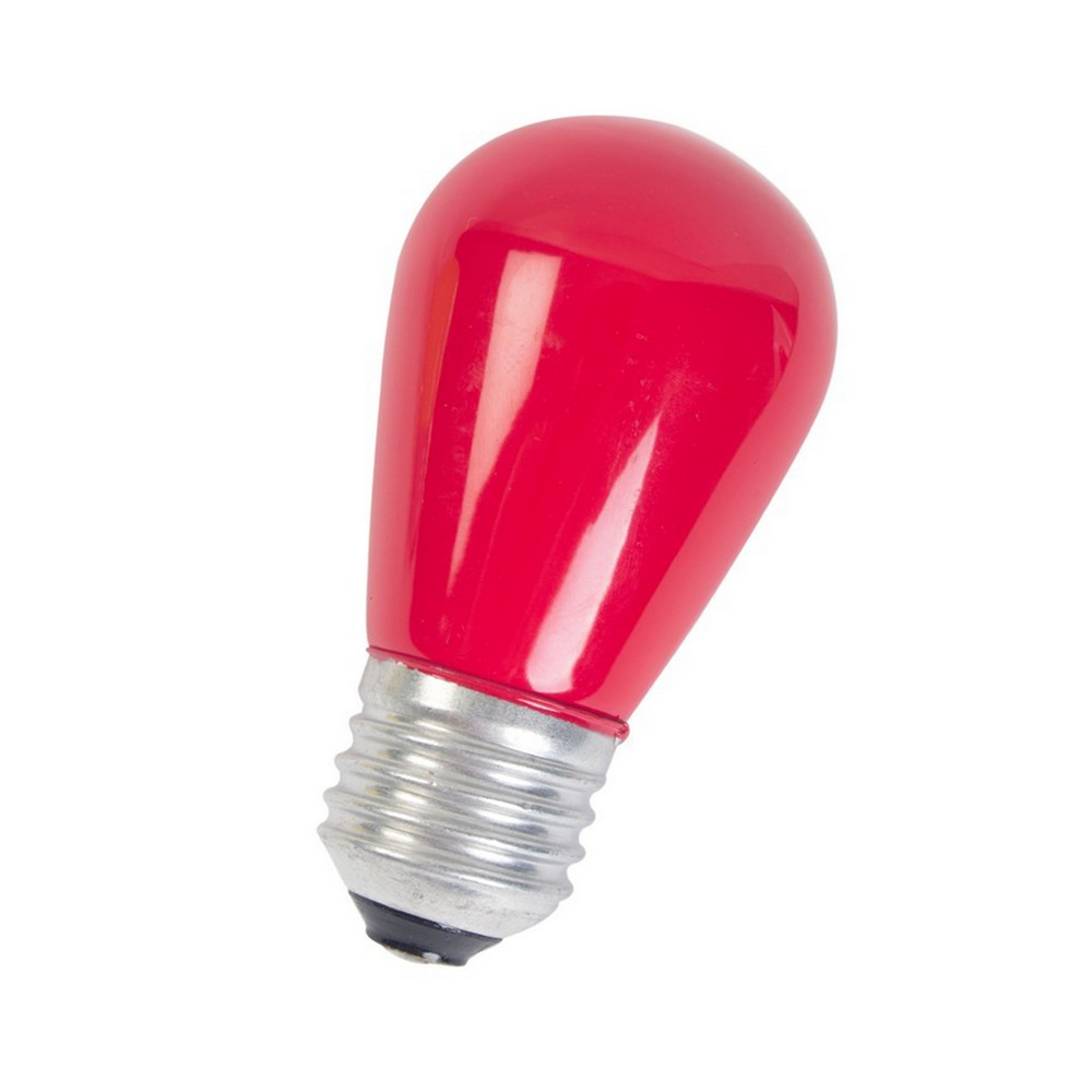 Bombilla Incandescente 11w E 27 Rojo Tipo Pera L mparas Decorativas