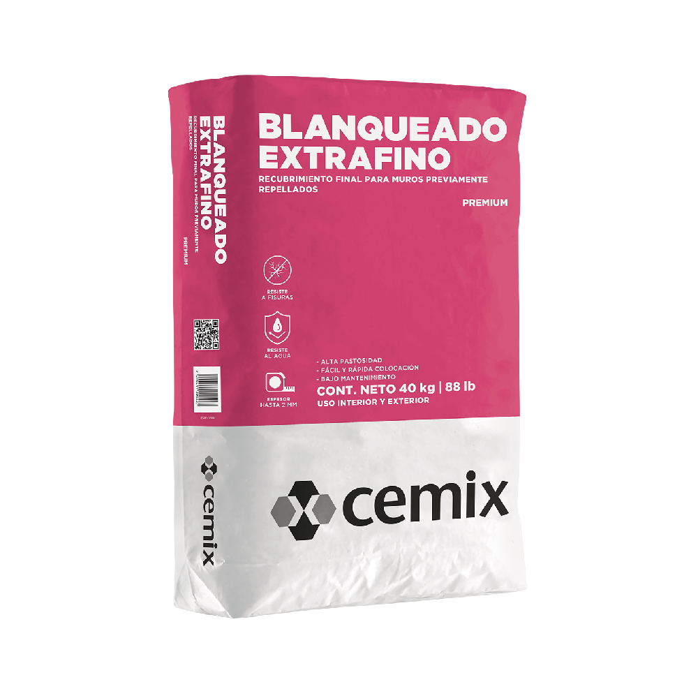 Cemento blanqueado extrafino interior/exterior 40 kg