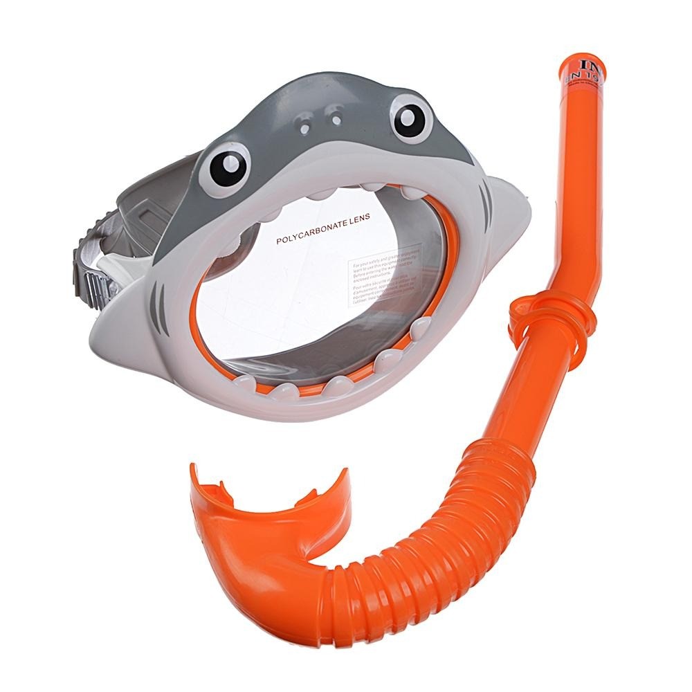 Juego d/mascara y snorkel tiburon p/niños 8 años