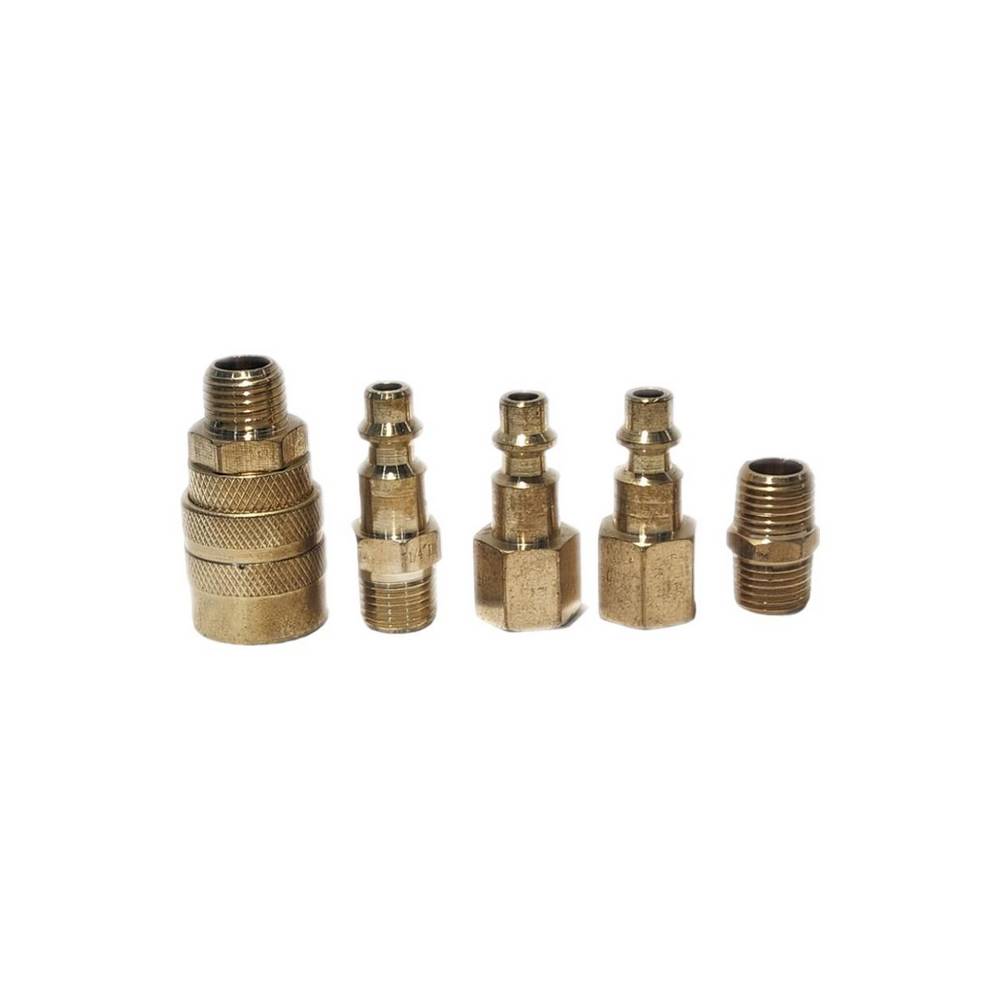 Juego de 5 acoples rápido 1/4 npt macho