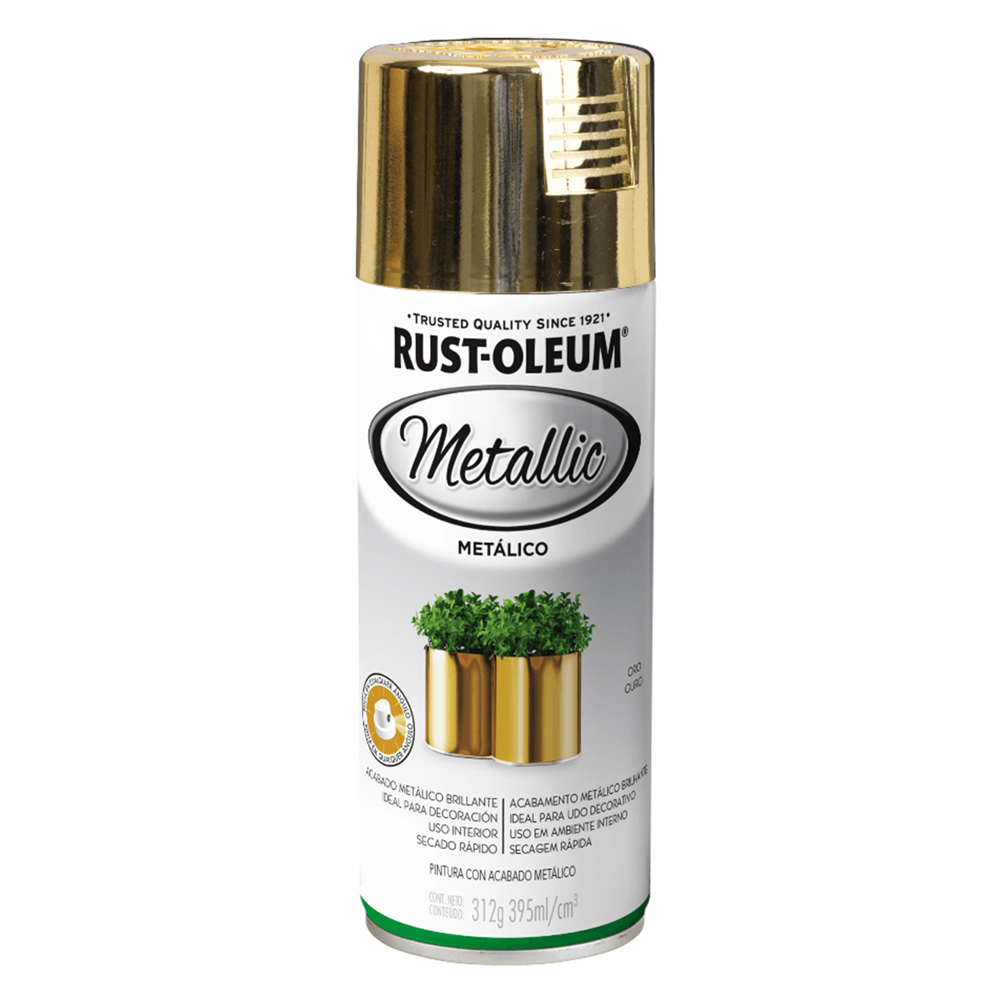 Pintura en spray metalico oro 11 oz