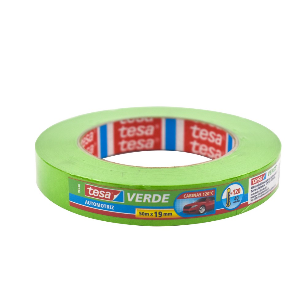 Masking tape automotriz verde 19 mm x 50 m