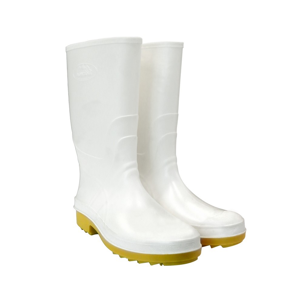 Bota de hule industrial blanca dinosaurio alta t38