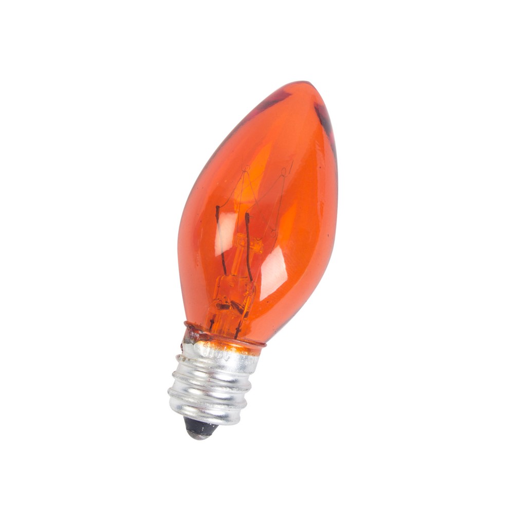 Bombilla incandescente 7w e-12 c7 naranja