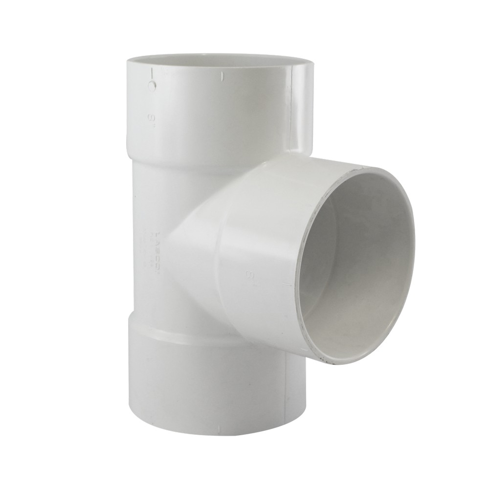 Tee de pvc sin rosca de 8 pulg (20.32 cm)