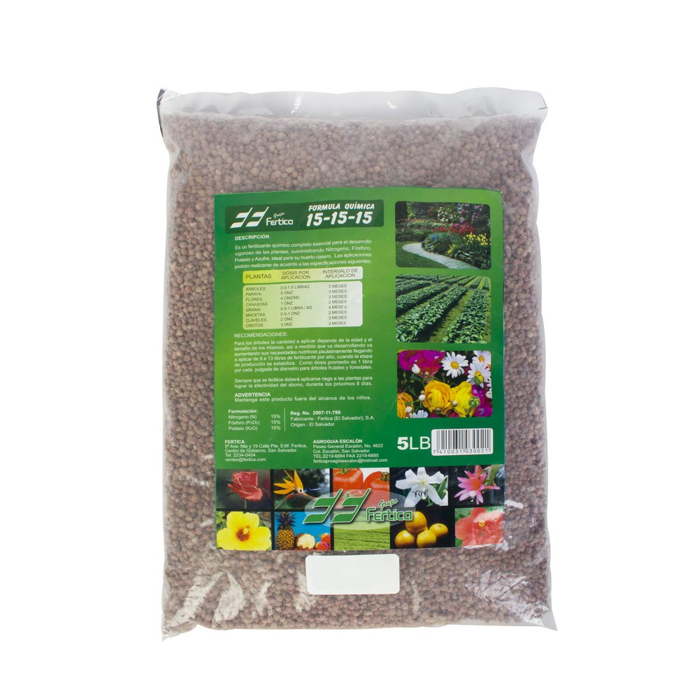 Fertilizante triple 15 de 5 lb - Fertilizantes para uso