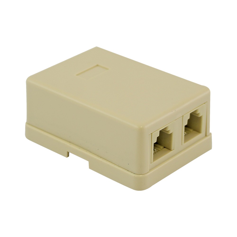 Toma de empotrar telefonico doble superficial