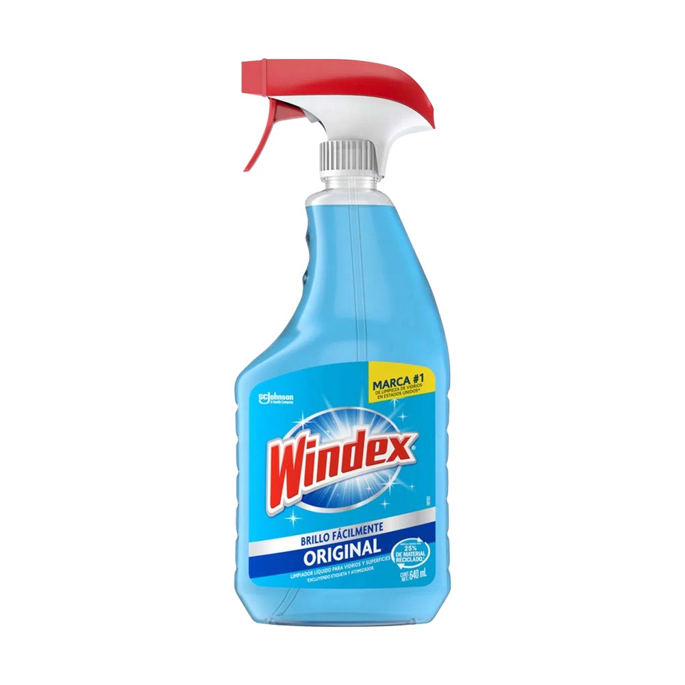 Limpiador para vidrio windex 640 ml