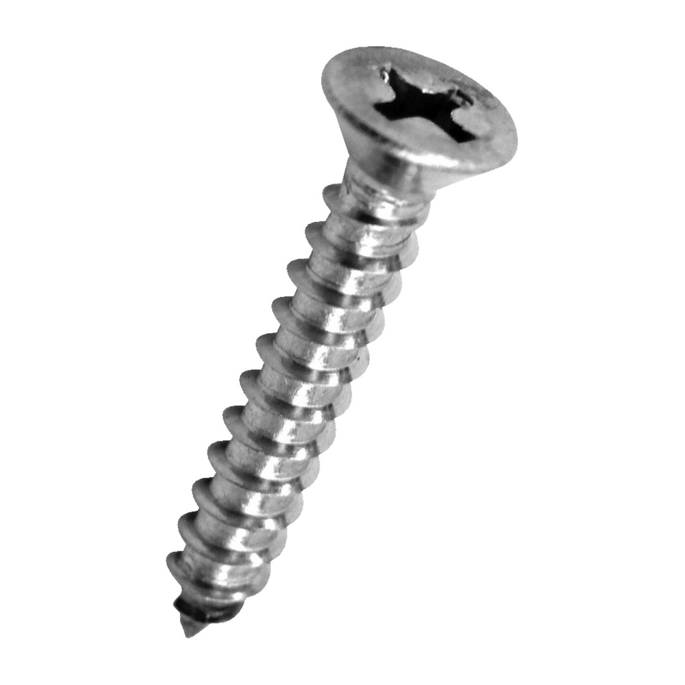 Tornillo para metal cabeza plana 8x1 1/4 pulgadas inoxidable