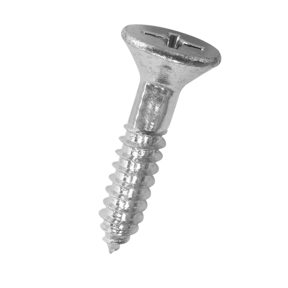 Tornillo cabeza plana12x3/4 pulg zincado para madera