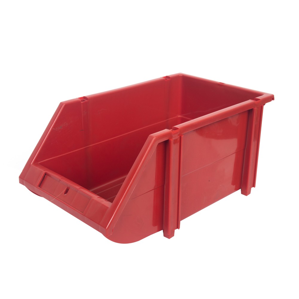 Caja plastica bin roja 16.5 cm x 10.5 cm x 8 cm