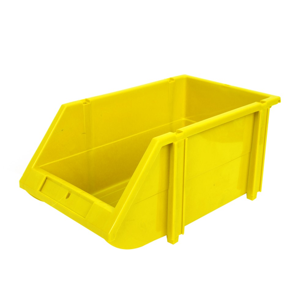 Caja plastica bin amarilla 24 cm x 15 cm x 13 cm