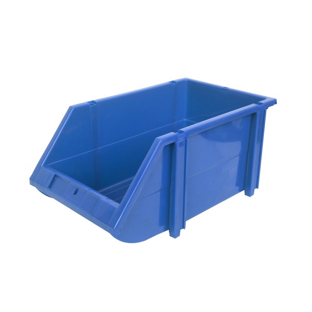 Caja plastica bin azul 16.5 cm x 10.5 cm x 8 cm