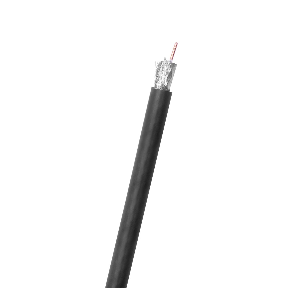  Cable coaxial RG-6 negro de 6 pies para interiores y