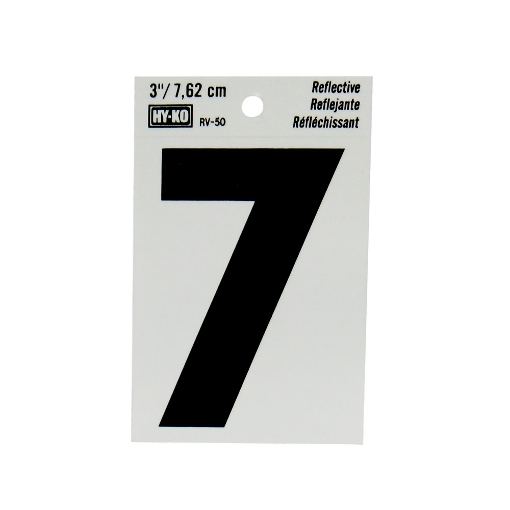 Numero 7 3 pulg reflectivo