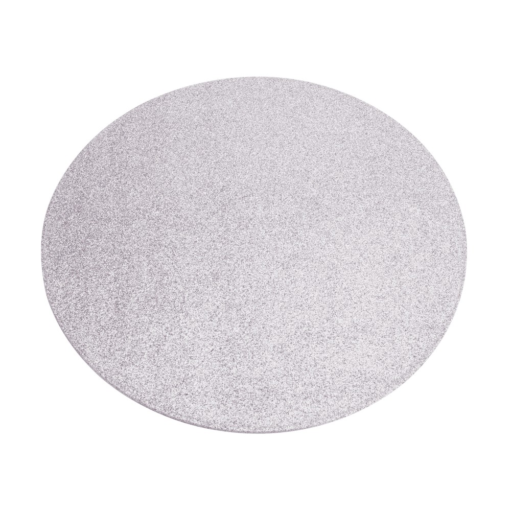 Individual 33cm glitter plateado