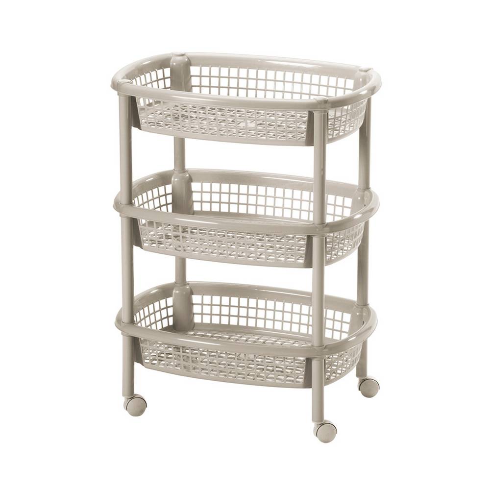 Organizador plástico de 54.5 x 39.5 x 71.5 cm color beige