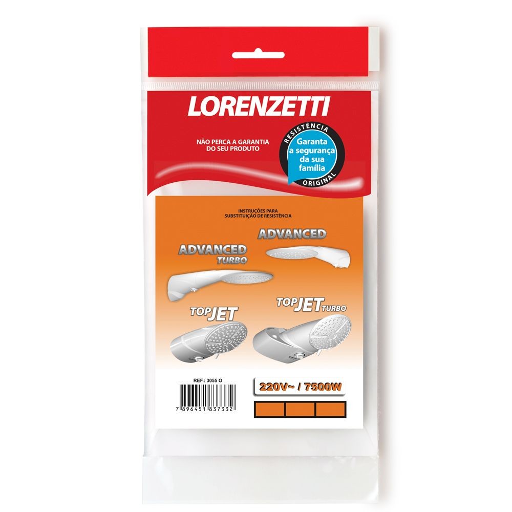 Resistencia ducha top jet-advance 220v 7500w
