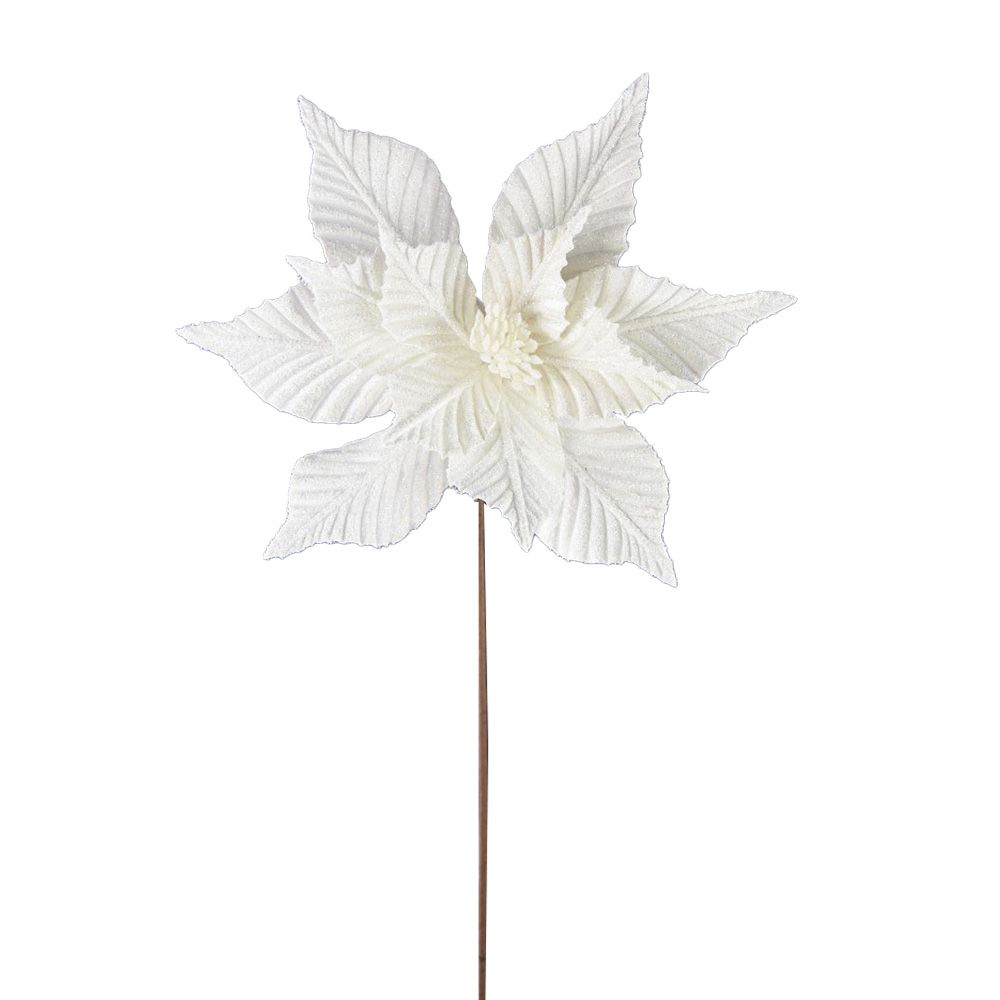 Pascua navideña color blanco de 61 cm