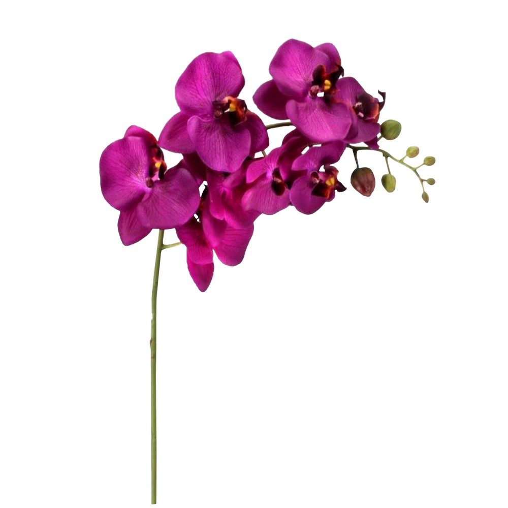 Flor artificial orquidea morada 34 pulgadas Plantas y flores artificiales