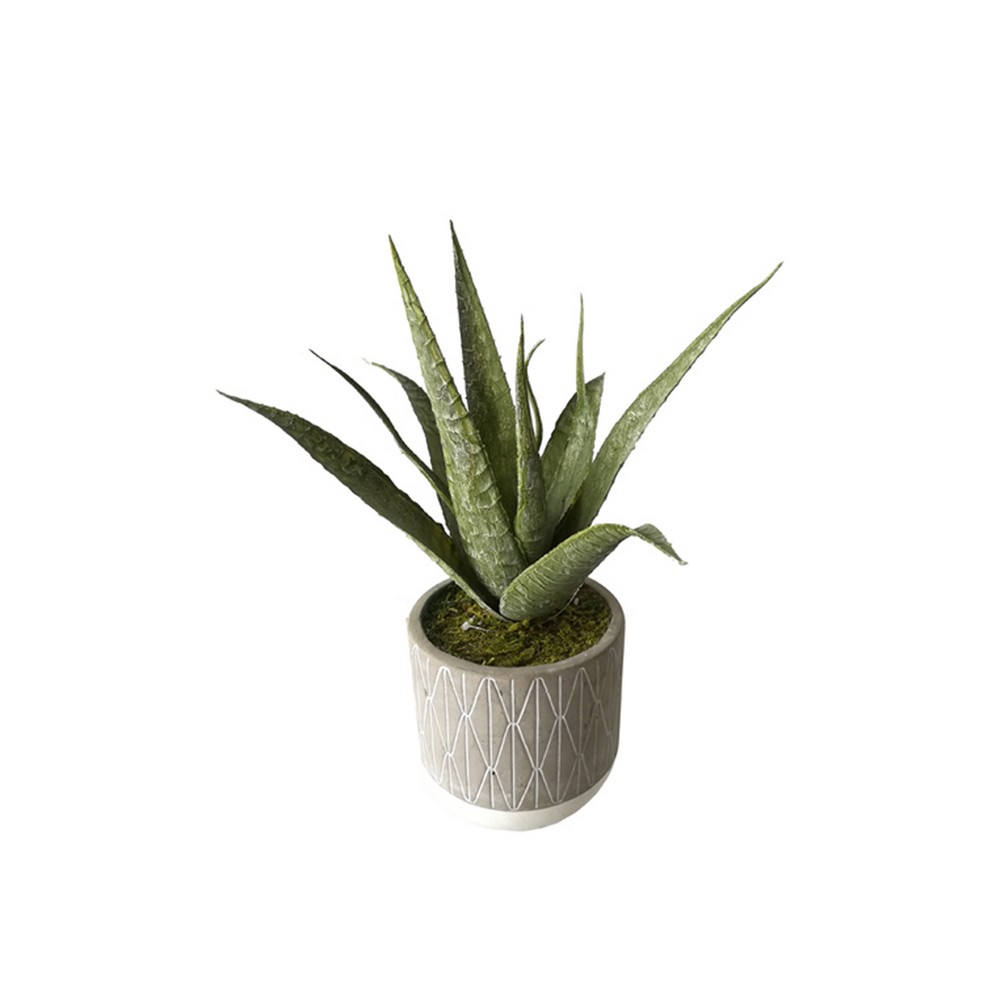 Planta artificial aloe con maceta 13 pulgadas