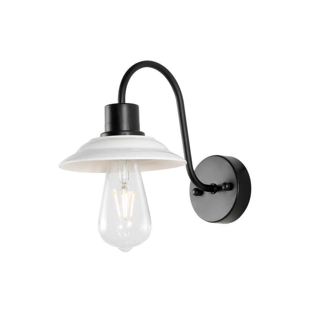 Lampara de pared 1l 25w 25x15x28cm negra Lámparas de pared