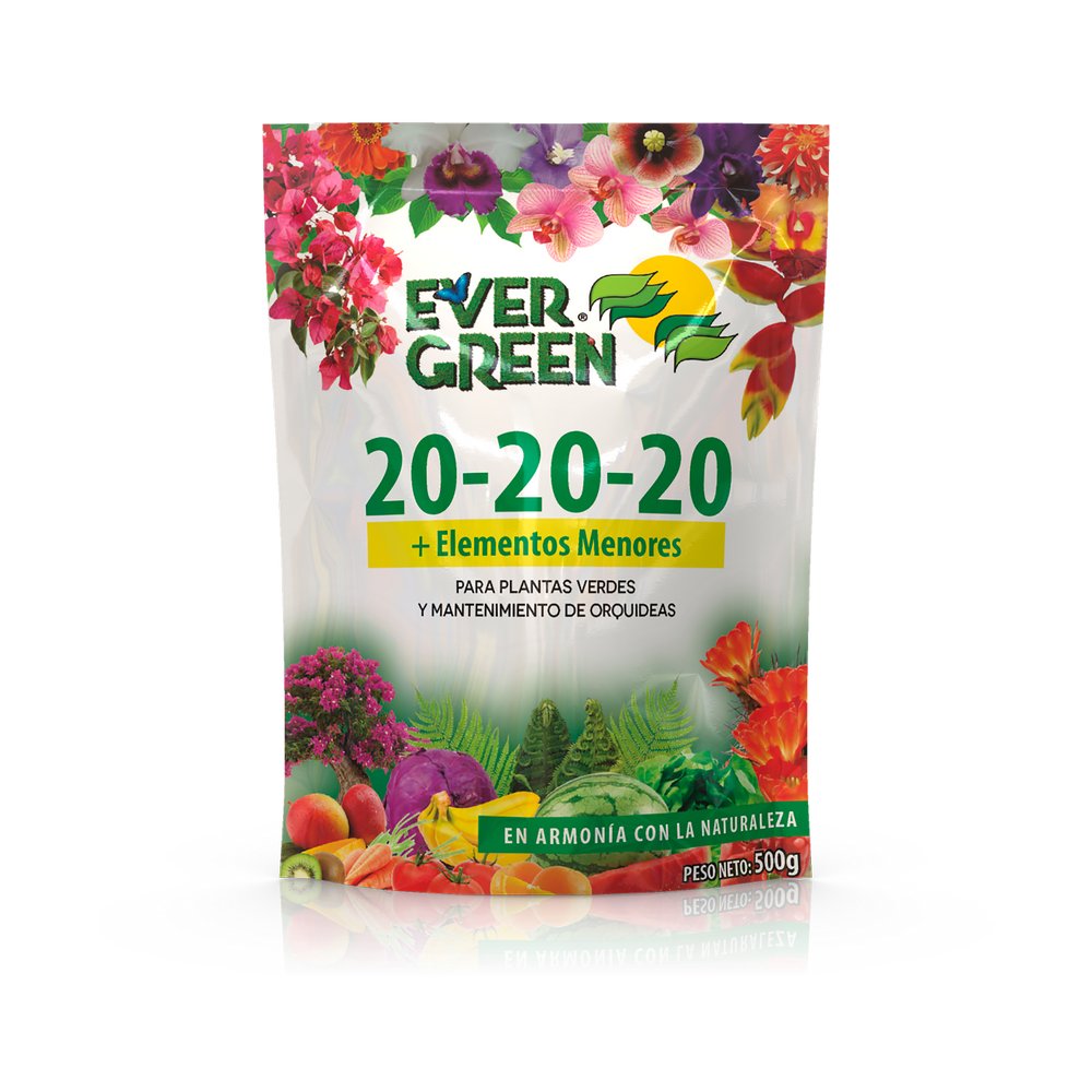 Fertilizante en polvo 20-20-20 de 500 g