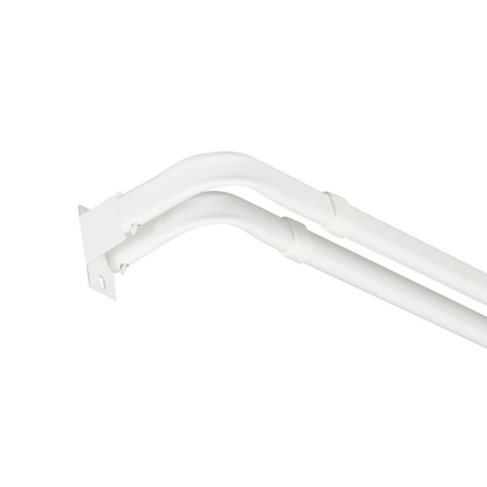 Galeria fija doble extra fuerte de 84 a 120 pulg blanco