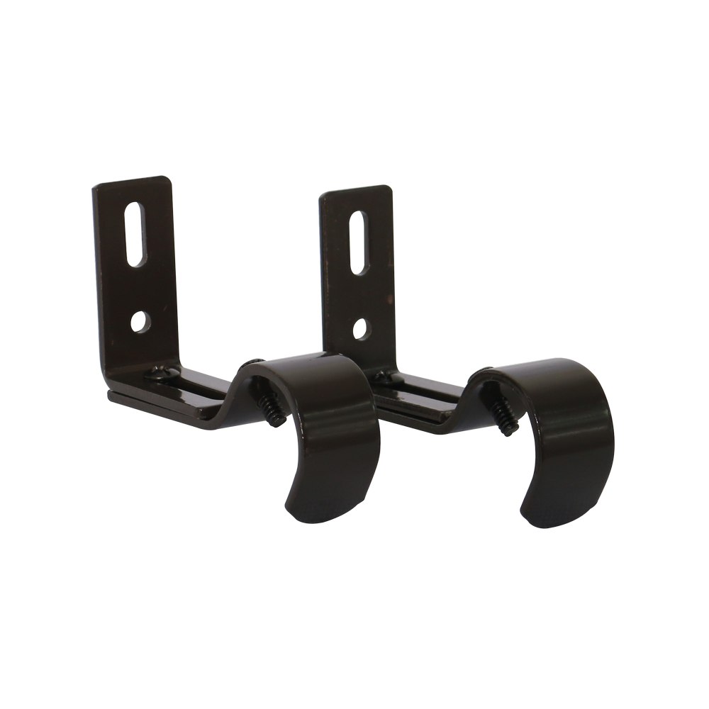 Soporte ajustable para cortinero de 1 pulg café-negro