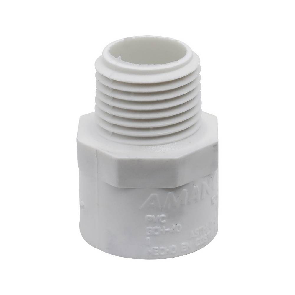 Adaptador macho sch 40 pvc 2 1/2 pulgadas