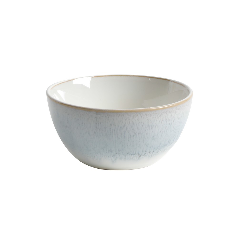 Bowl de ceramica 6pulg blanco con celeste