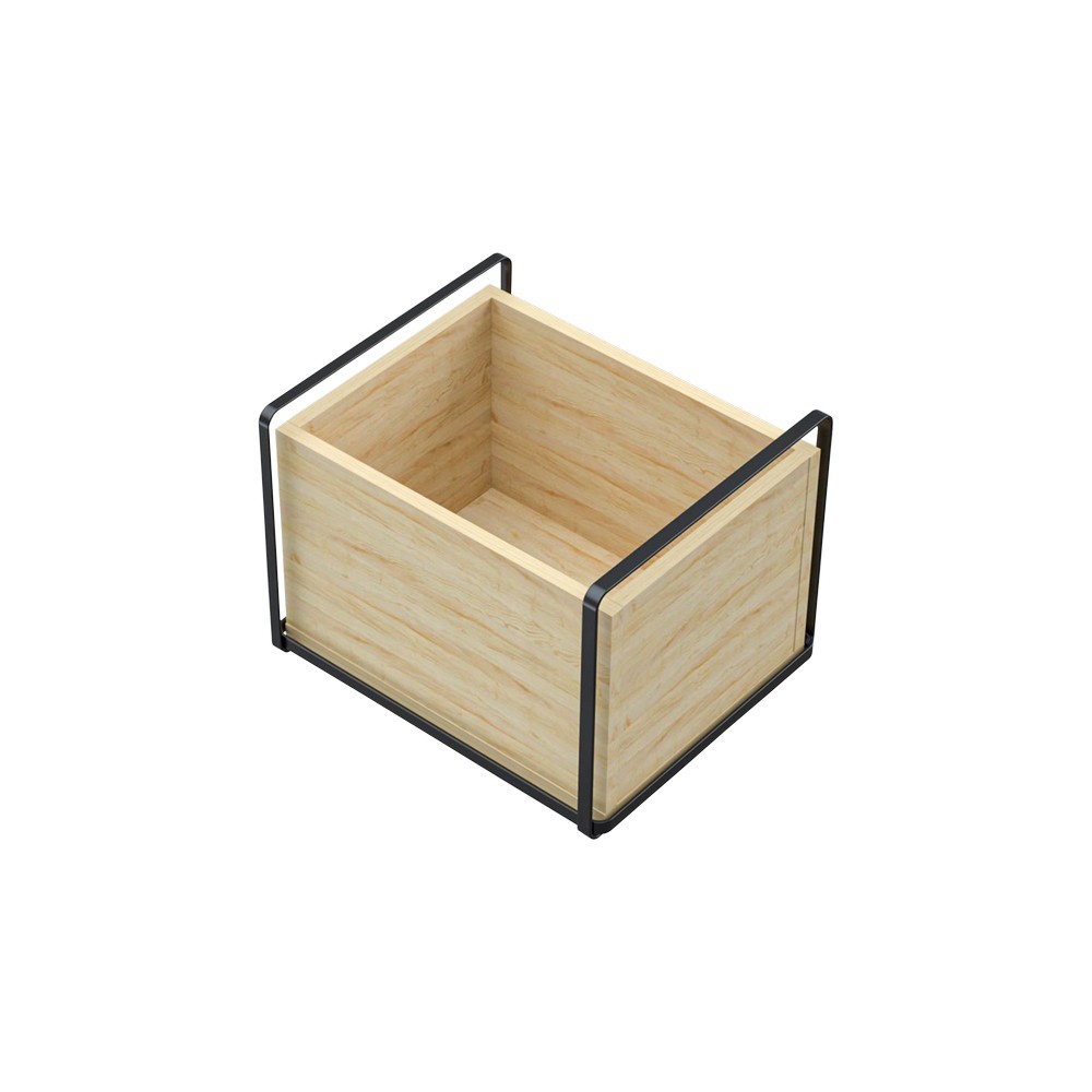 Caja decorativa de madera con soporte 23x18x14 centimetros