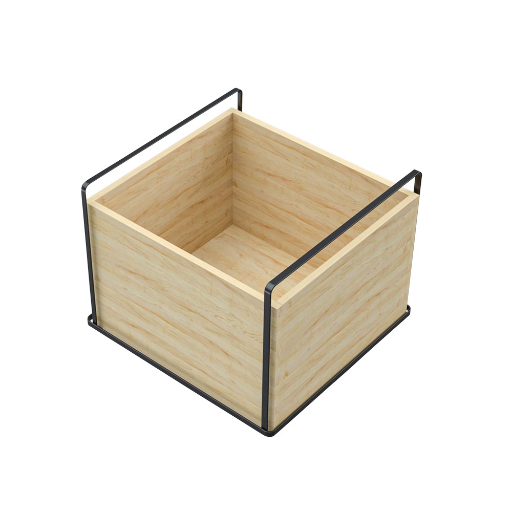 Caja decorativa de madera con soporte 30x26x20.5 centimetros